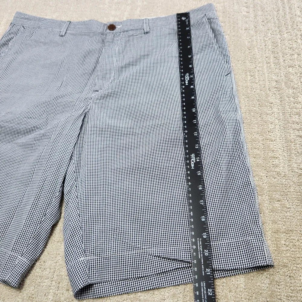 Lacoste Chino Shorts Men 38 Black Micro Gingham Check 11
